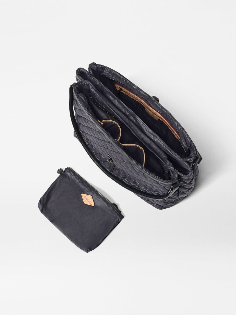 MZ Wallace Black Astor E/W Luxary Tote Bag Quilted Leather Shoulder Bag - Picture 2 of 14
